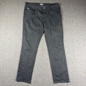 Peter Millar EB66 Performance Pants Mens 38x32 Black Five Pocket Golf Trousers